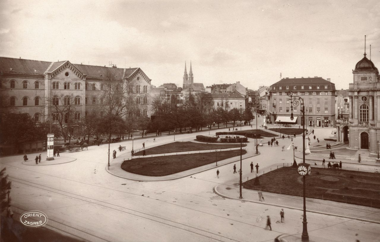 Trg kralja Aleksandra (današnji Trg Republike Hrvatske), oko 1932. godine